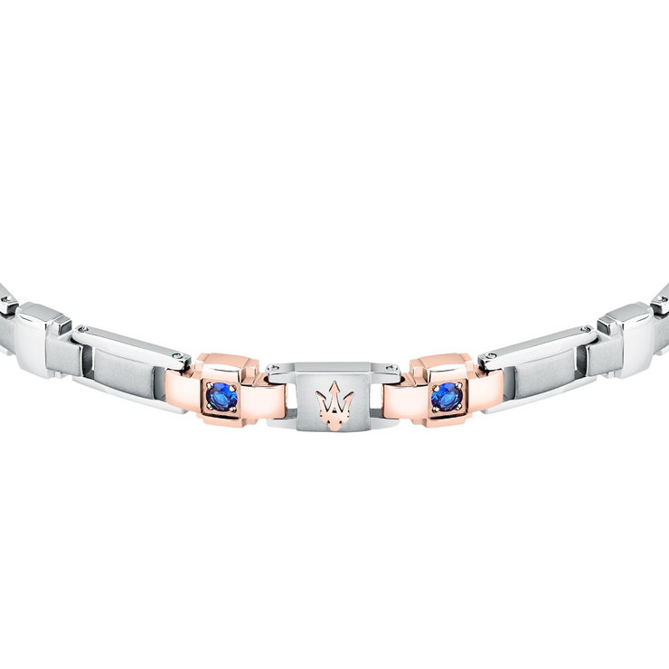 Maserati SAPPHIRE bracelet steel silver , rose gold size 18+3.5CM