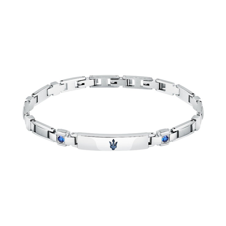Maserati SAPPHIRE bracelet steel silver , Blue size 18+3.5CM