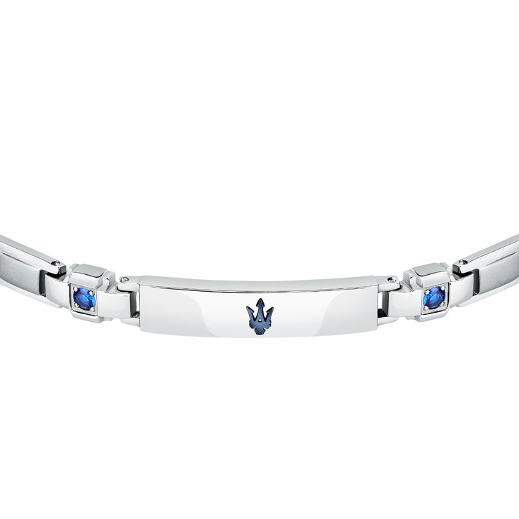 Maserati SAPPHIRE bracelet steel silver , Blue size 18+3.5CM