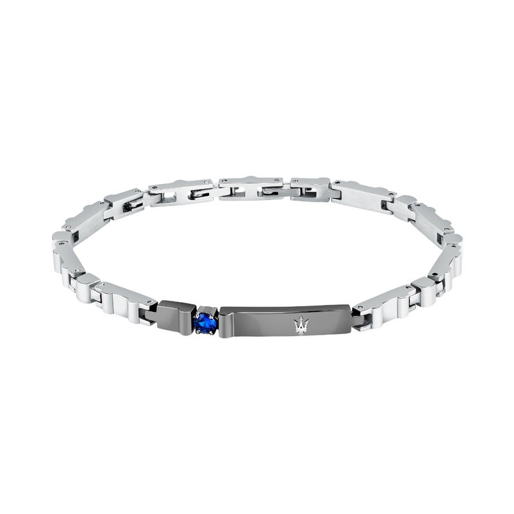 Maserati SAPPHIRE bracelet steel silver , grey size 18+3.5CM
