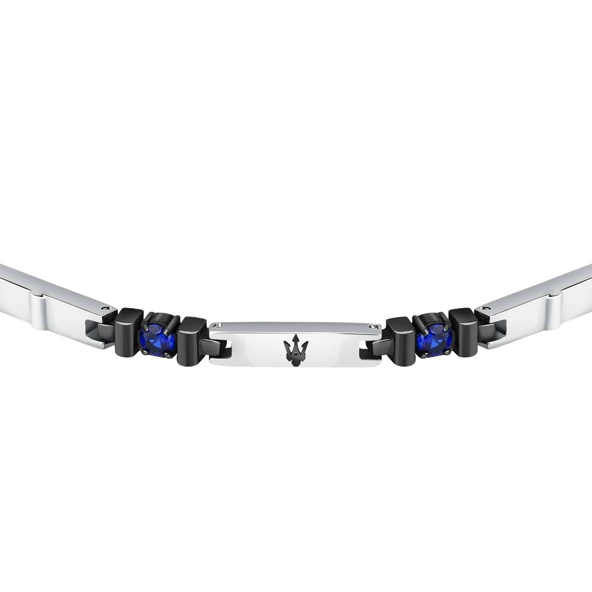 Maserati SAPPHIRE bracelet steel silver , Black size 18+3.5CM