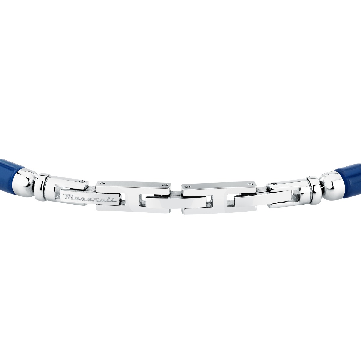 Maserati ICONIC men bracelet silver , Blue size 18.5+3CM