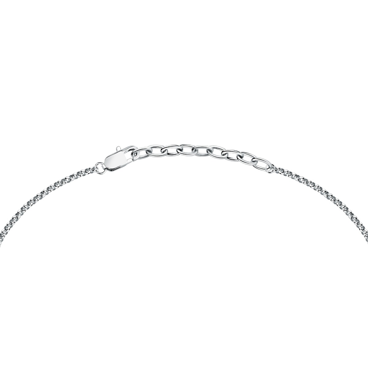 Maserati SAPPHIRE gent necklace steel silver , Blue size 45+5cm