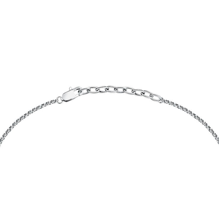 Maserati SAPPHIRE gent necklace steel silver , Blue size 45+5cm