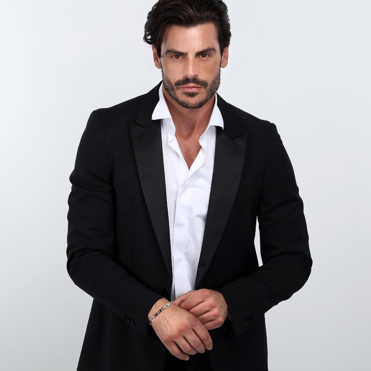 Maserati Bracelet For Men Steel Silver , Black / Rose Gold