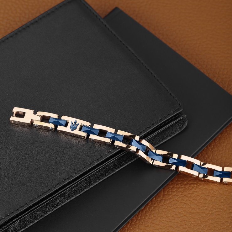 Maserati Bracelet For Men Stainless Steel Rose Gold