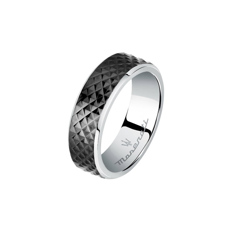 Maserati Ring For Men Stainless Steel Black size 21
