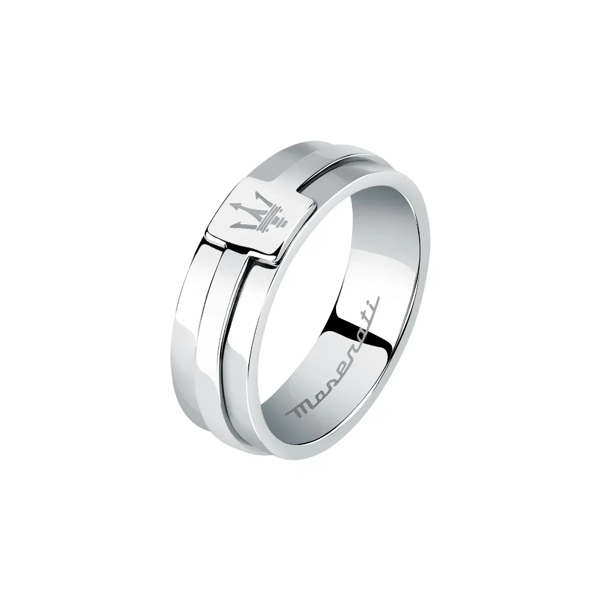 Maserati Ring For Men Steel Silver , size 25