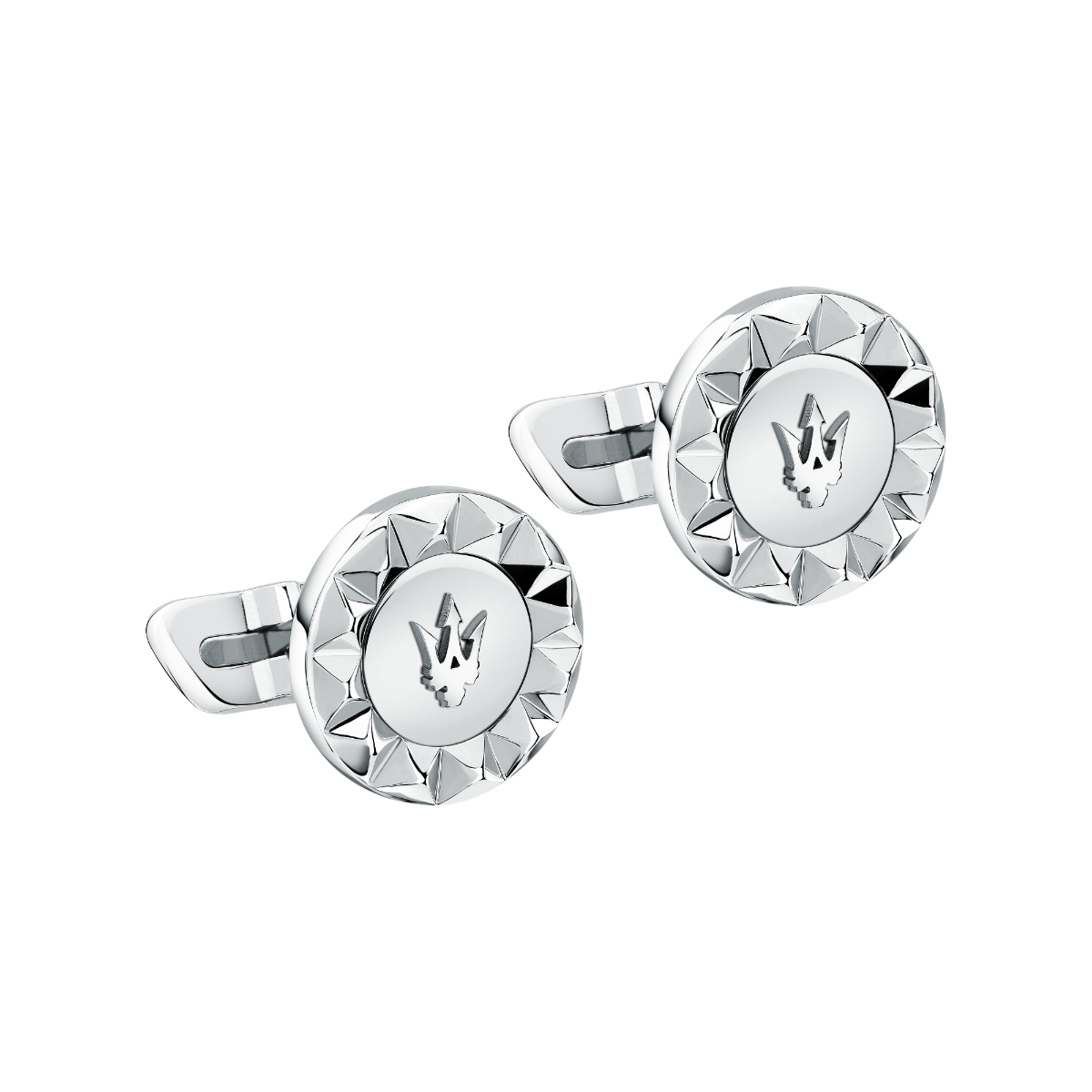 Maserati PYRAMID cufflink for men stainless steel silver