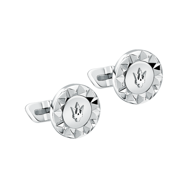 Maserati PYRAMID cufflink for men stainless steel silver