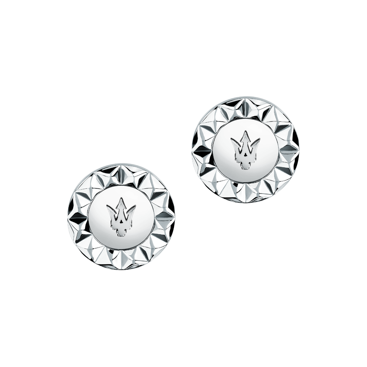Maserati PYRAMID cufflink for men stainless steel silver