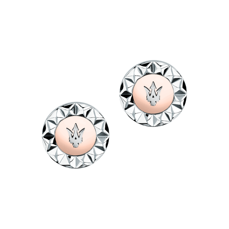 Maserati PYRAMID cufflink for men steel silver , Rose gold
