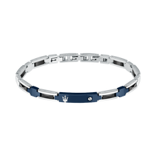 اسوارة من مازيراتى للرجال لون فضى مع سيراميك ازرق