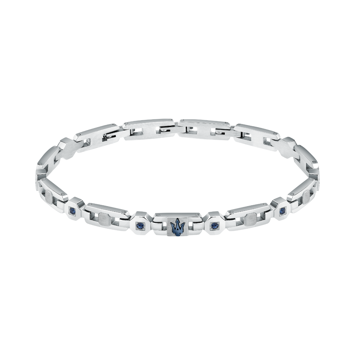 Maserati gent bracelet steel silver , Blue