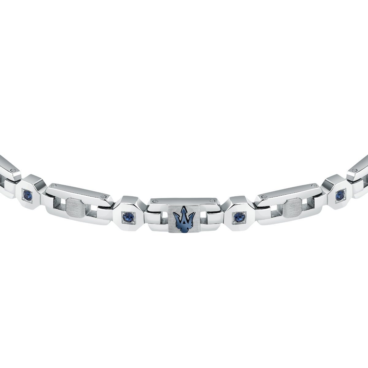 Maserati gent bracelet steel silver , Blue