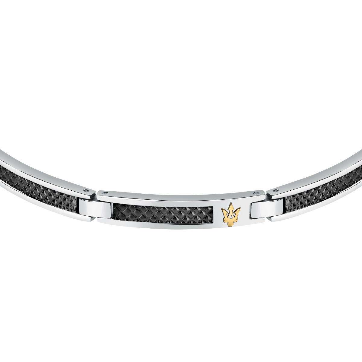 Maserati bracelet for men Iconic silver, Black
