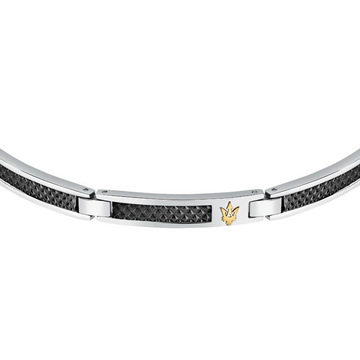 Maserati bracelet for men Iconic silver, Black