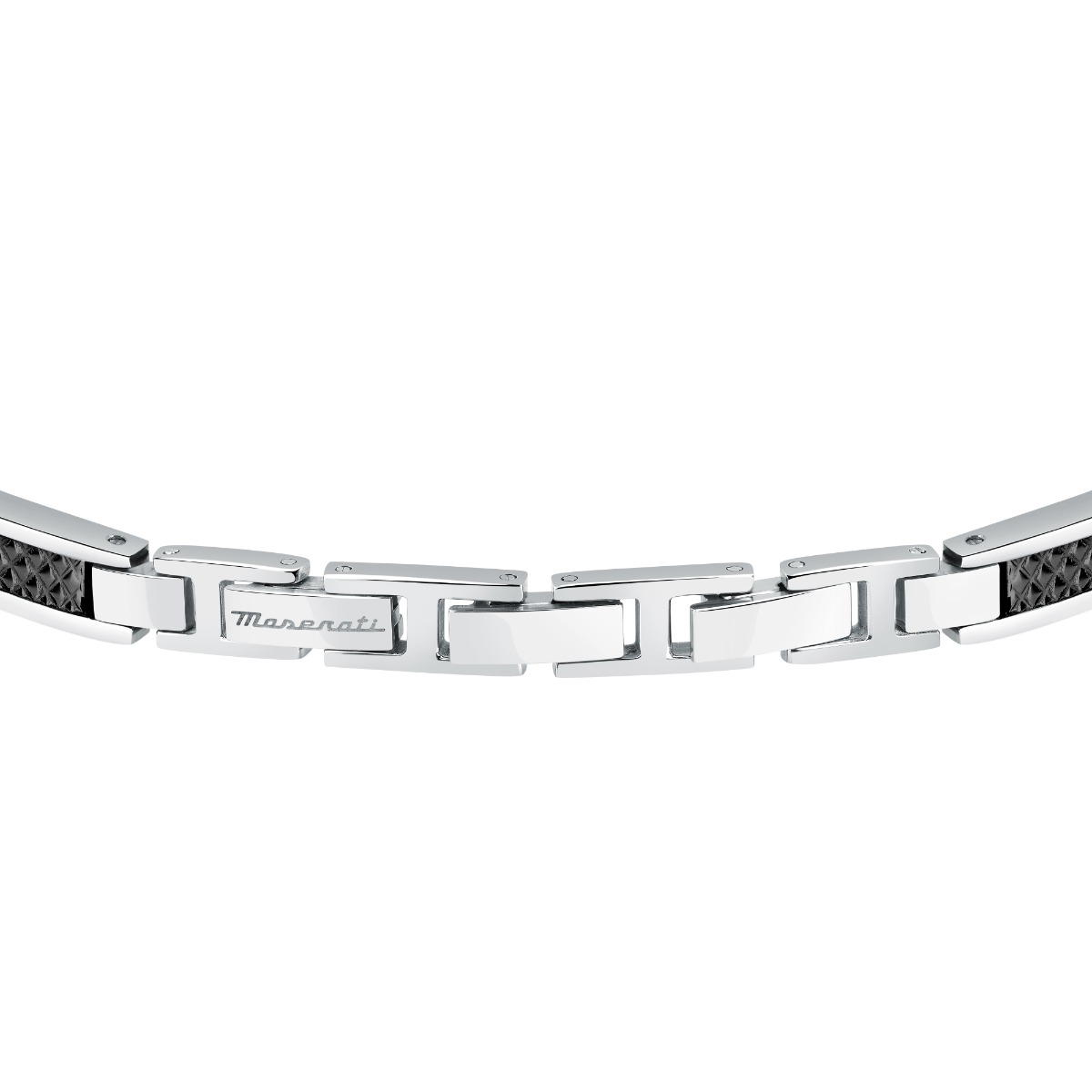 Maserati bracelet for men Iconic silver, Black