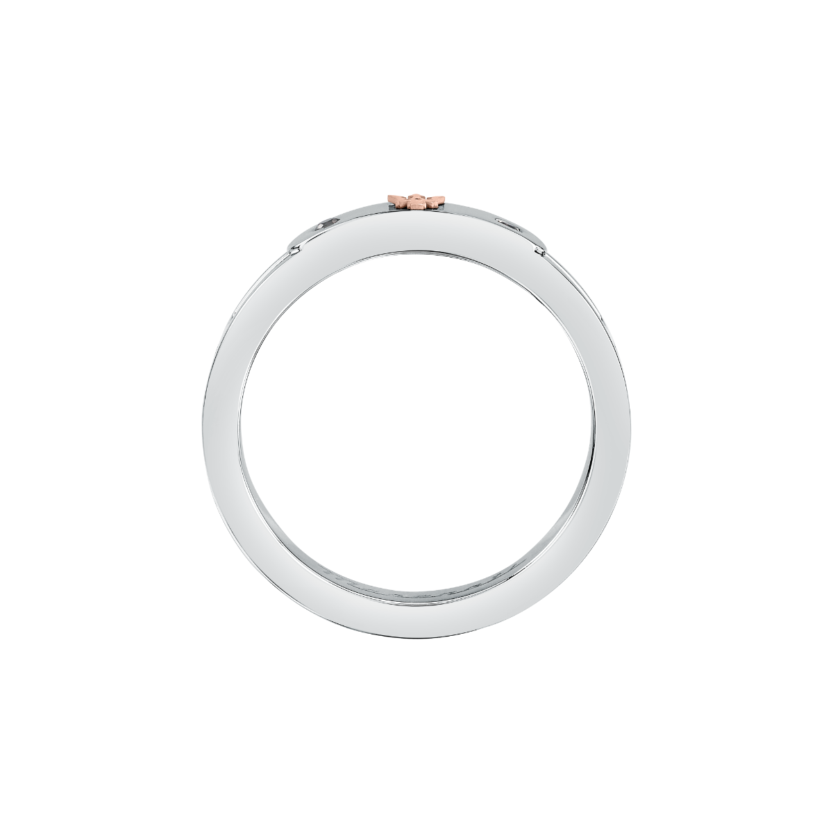 Maserati logo print ring for men silver , Rose gold size 23