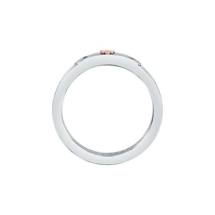 Maserati logo print ring for men silver , Rose gold size 23