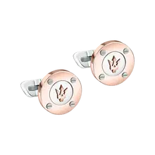 أزرار أكمام فاخرة من مازيراتي باللون الذهبي الوردي 