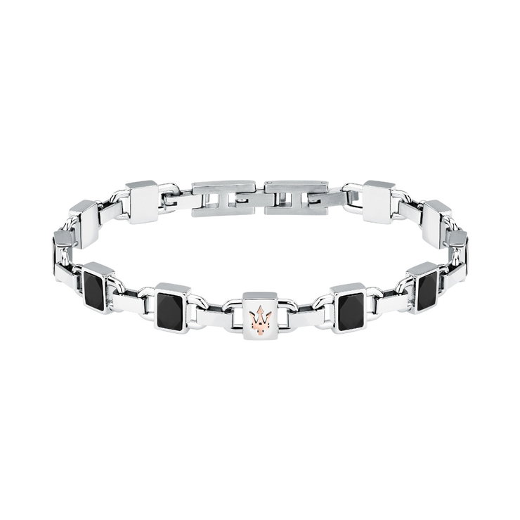 Maserati Men's Bracelet - sleek black ceramic accents