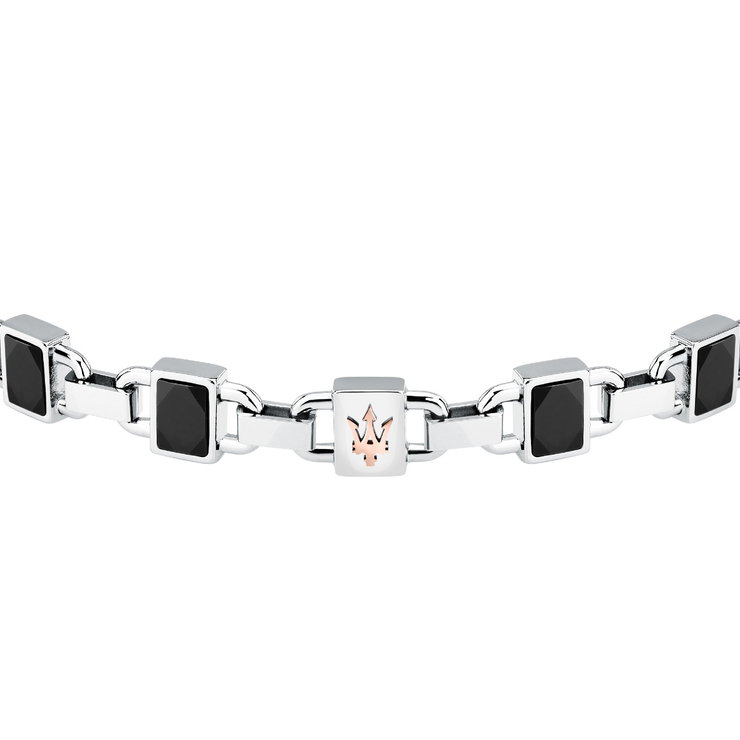 Maserati Men's Bracelet - sleek black ceramic accents
