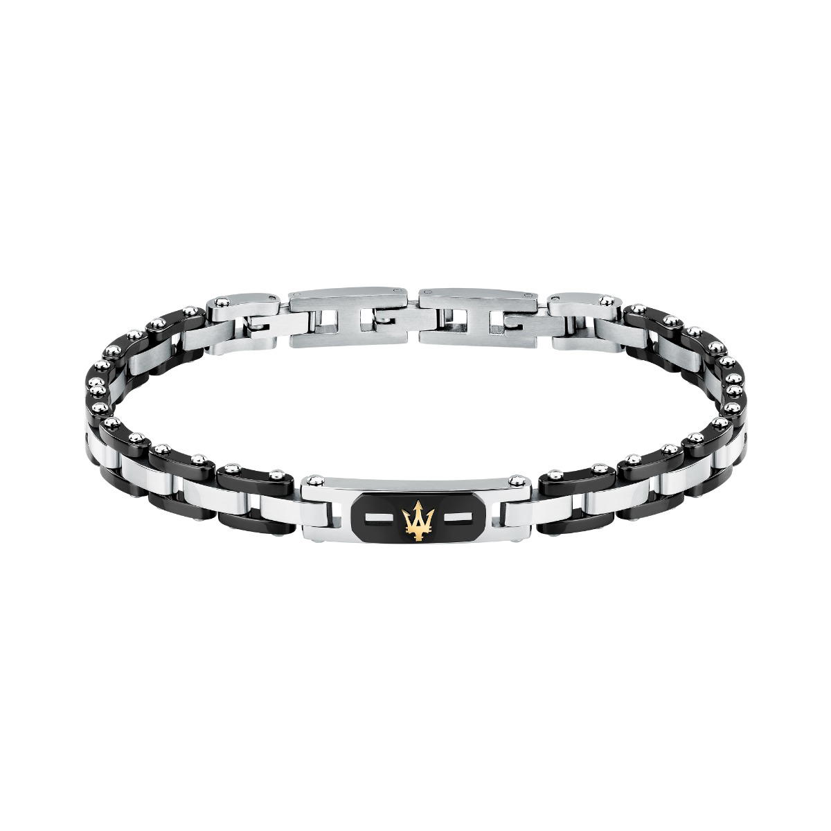 Maserati Men's Bracelet - Black Accents & Gold
