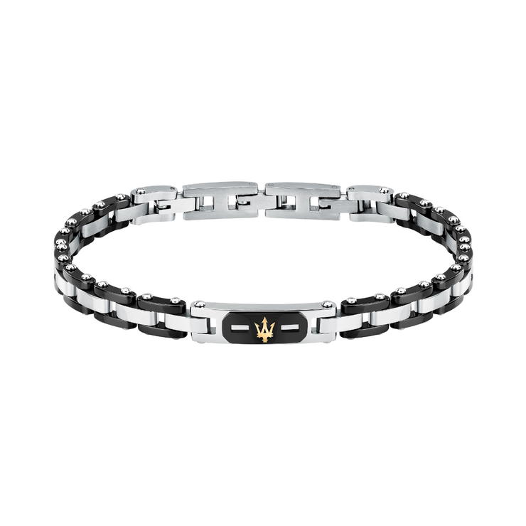 Maserati Men's Bracelet - Black Accents & Gold
