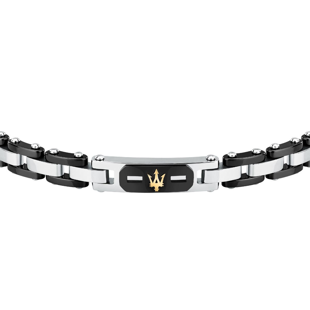 Maserati Men's Bracelet - Black Accents & Gold