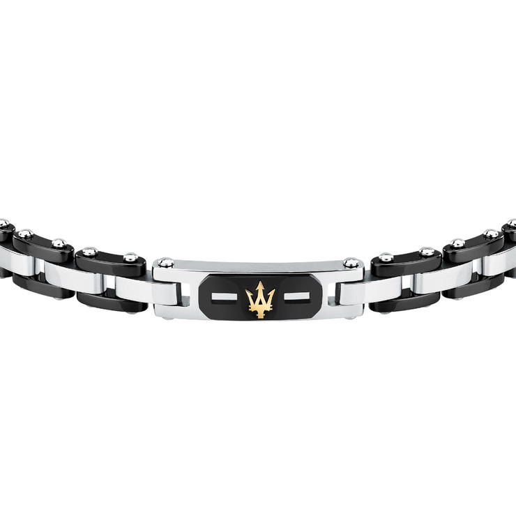 Maserati Men's Bracelet - Black Accents & Gold