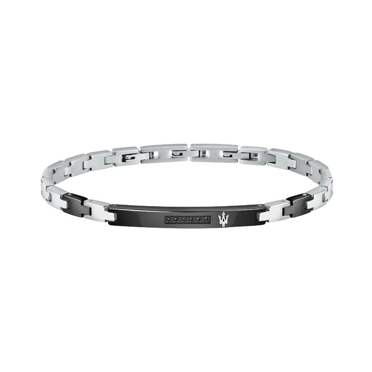 Maserati logo bracelet for gent stainless steel silver , Blue