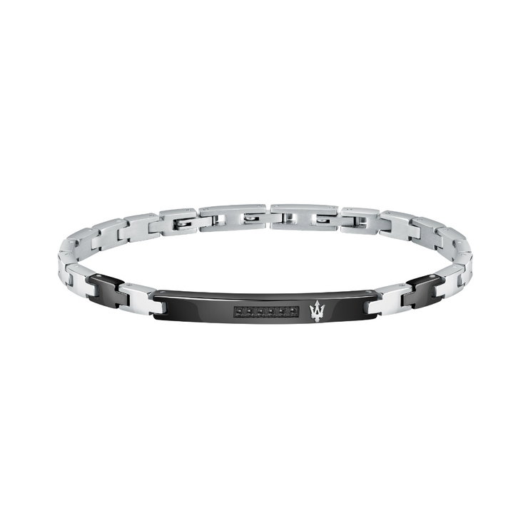 Maserati logo bracelet for gent stainless steel silver , Blue