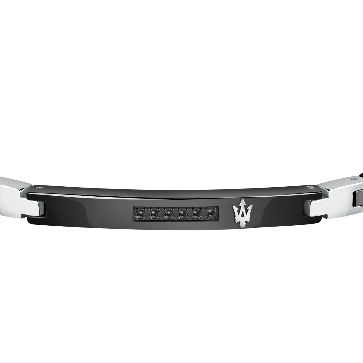 Maserati logo bracelet for gent stainless steel silver , Blue