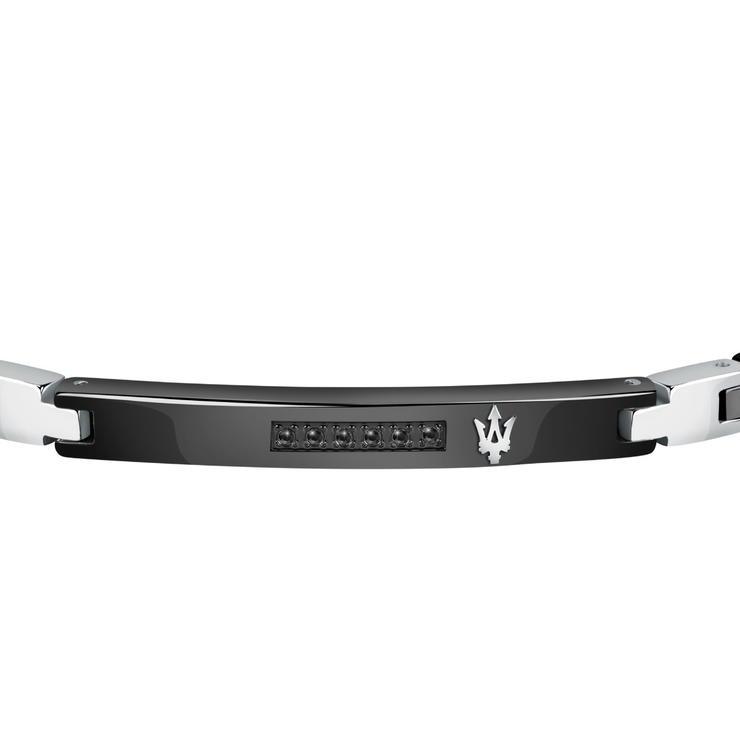 Maserati logo bracelet for gent stainless steel silver , Blue