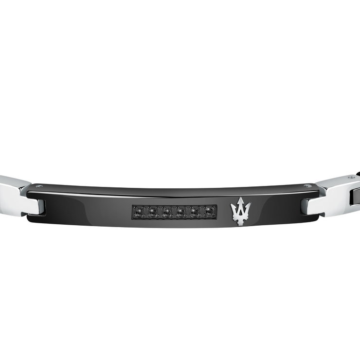 Maserati logo bracelet for gent stainless steel silver , Blue