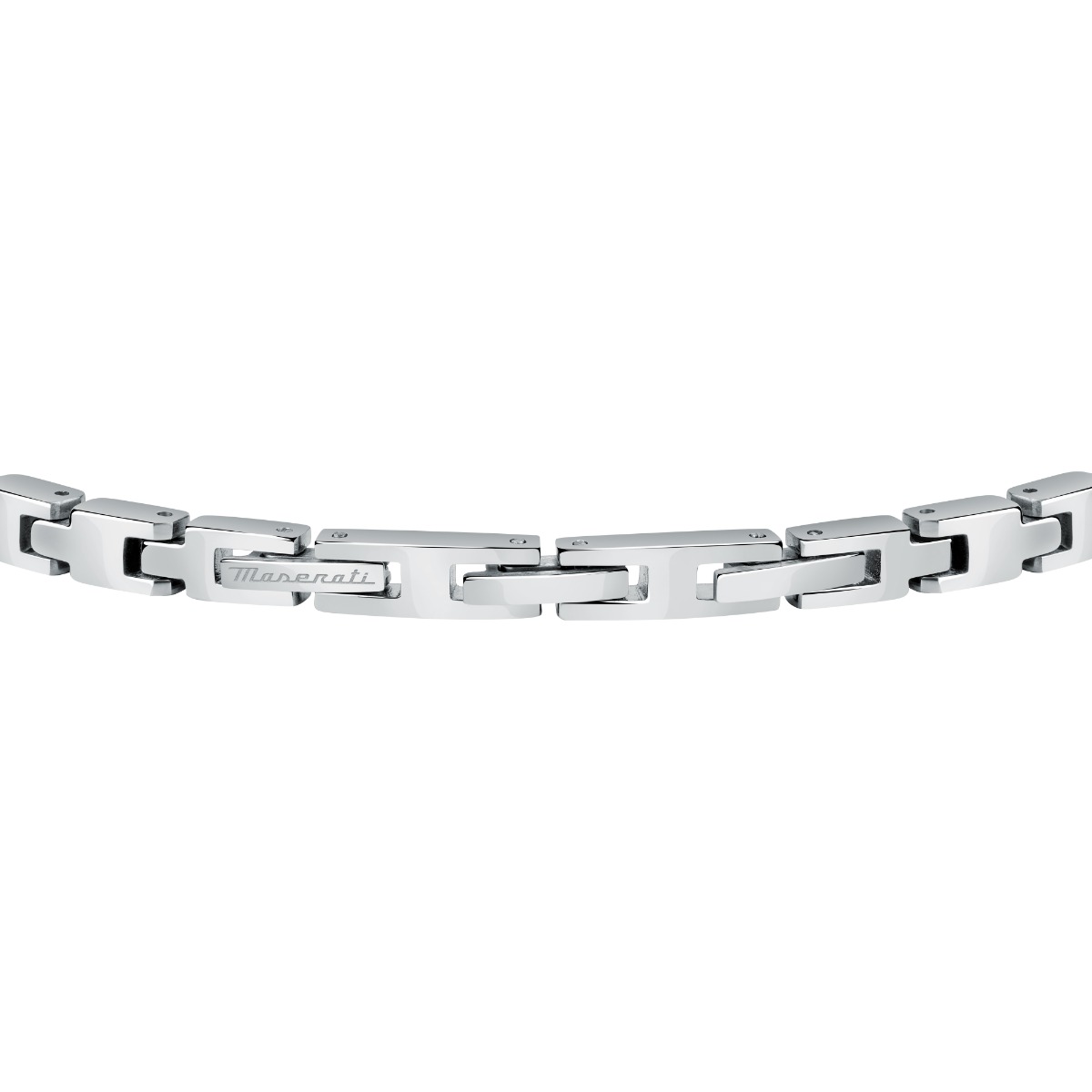 Maserati logo bracelet for gent stainless steel silver , Blue