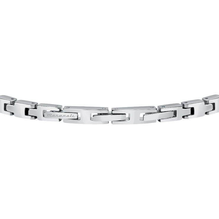Maserati logo bracelet for gent stainless steel silver , Blue