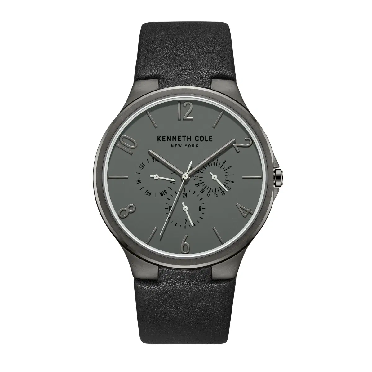 Kenneth Cole New York Men Watch Black Leather