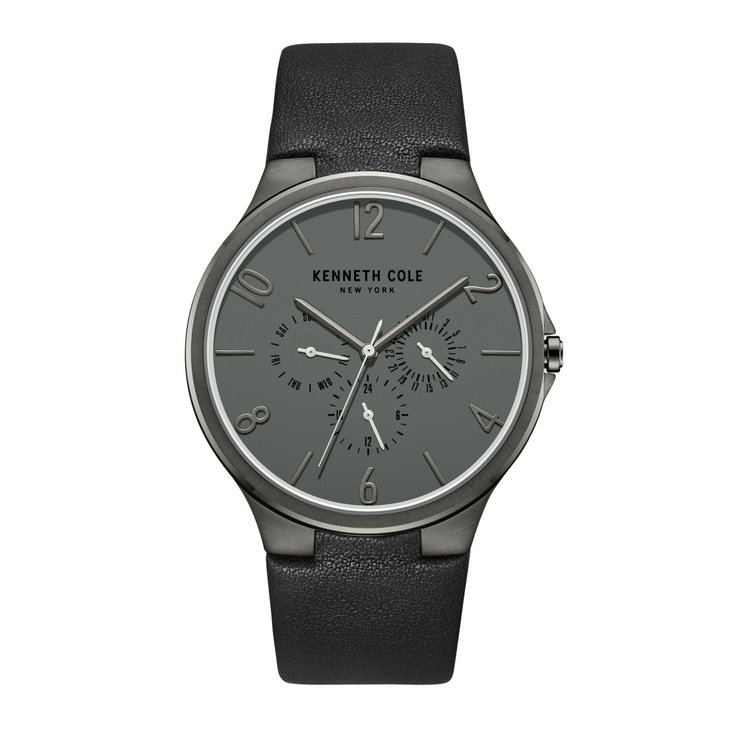Kenneth Cole New York Men Watch Black Leather