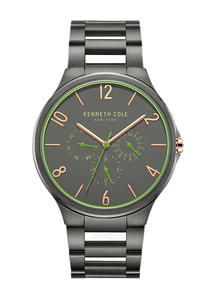 Kenneth Cole Men Quartz Chronograph Steel Watch Grey