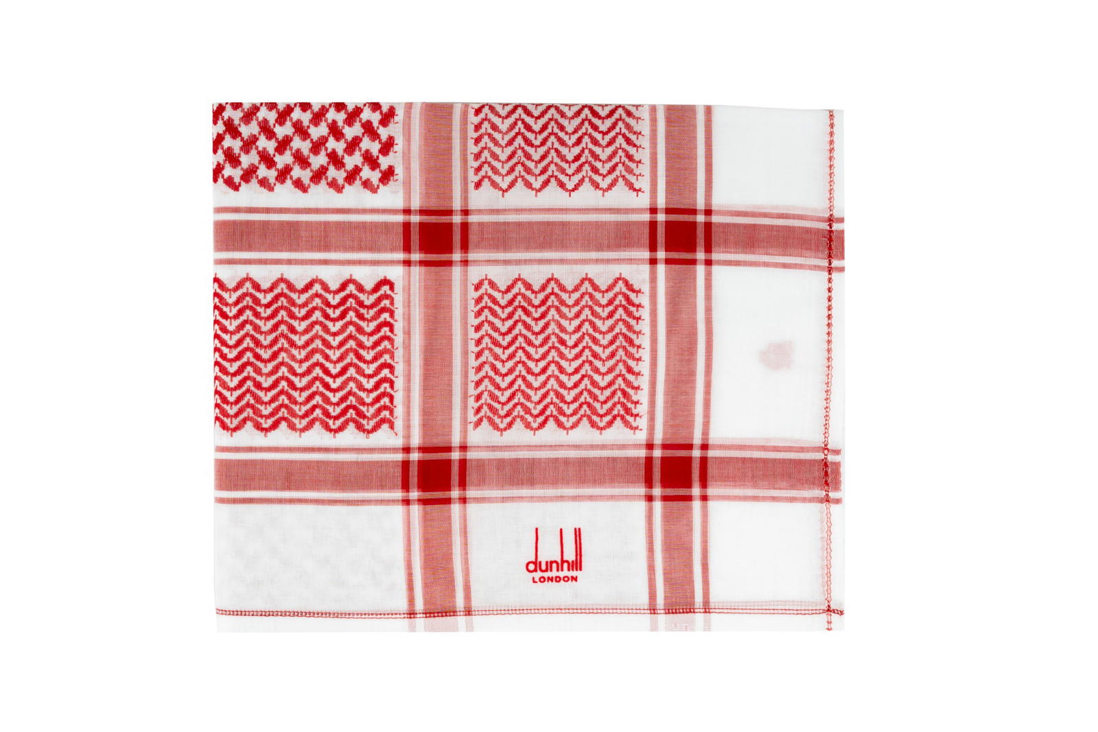 شماغ دنهل للرجال لون ابيض واحمر مقاس 60 انش