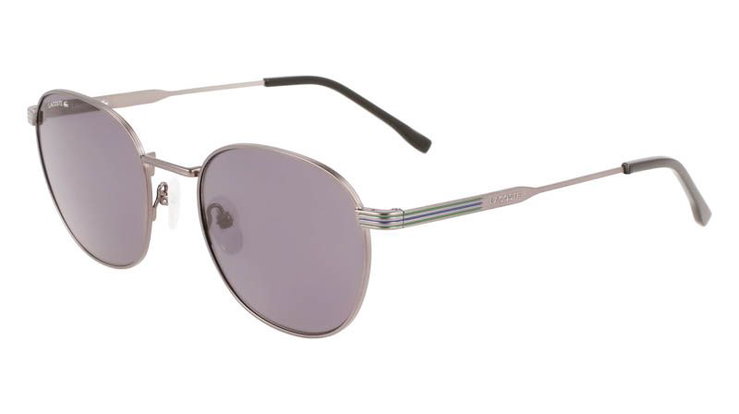 Lacoste Metal Sunglasses – Silver Frame & Purple Lenses