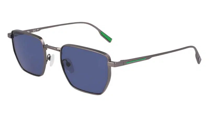 Lacoste Men's Sunglasses - Gunmetal Frame & Blue Lenses