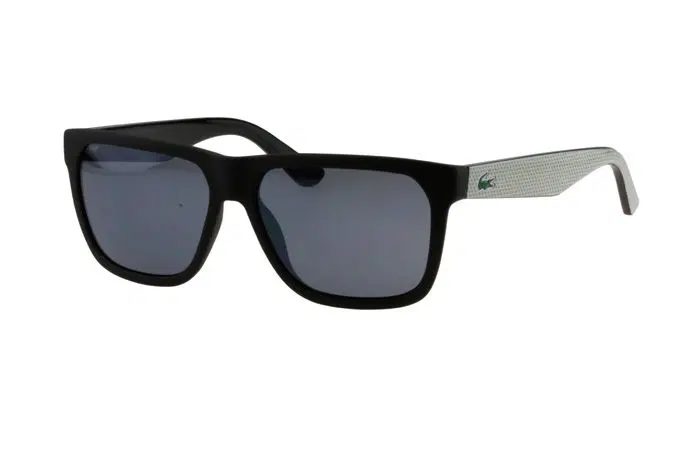 Lacoste Men's Rectangular Sunglasses - Black Frame and Grey 