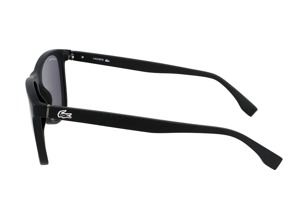 نظارة لاكوست شمسية سوداء للرجال – عدسات رمادية