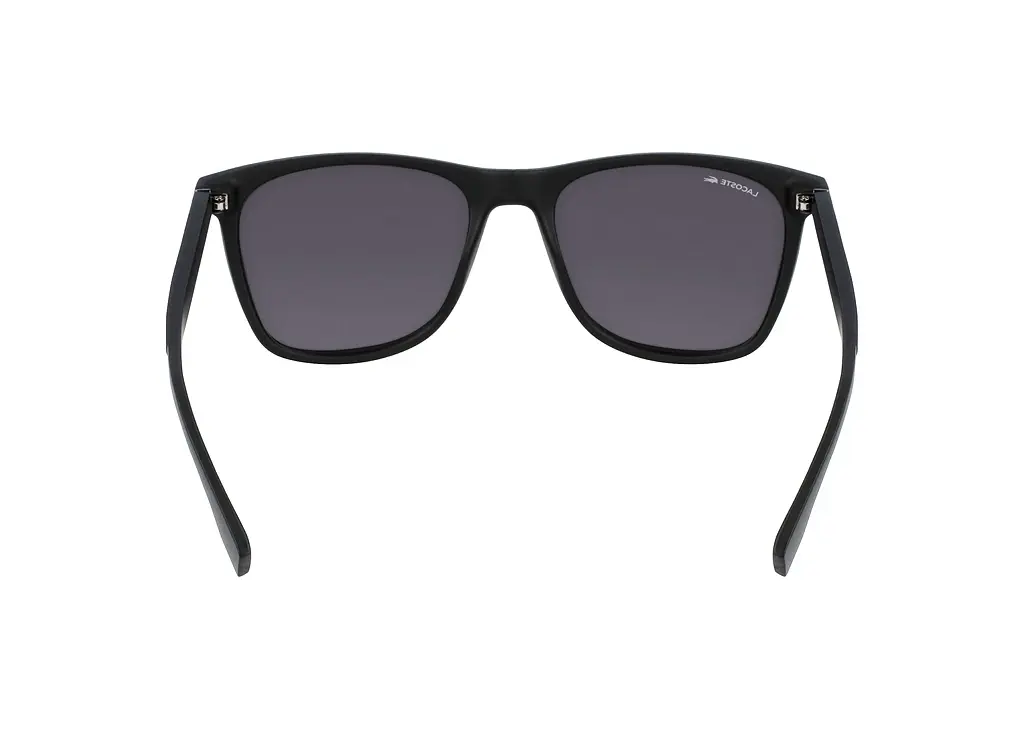 نظارة لاكوست شمسية سوداء للرجال – عدسات رمادية