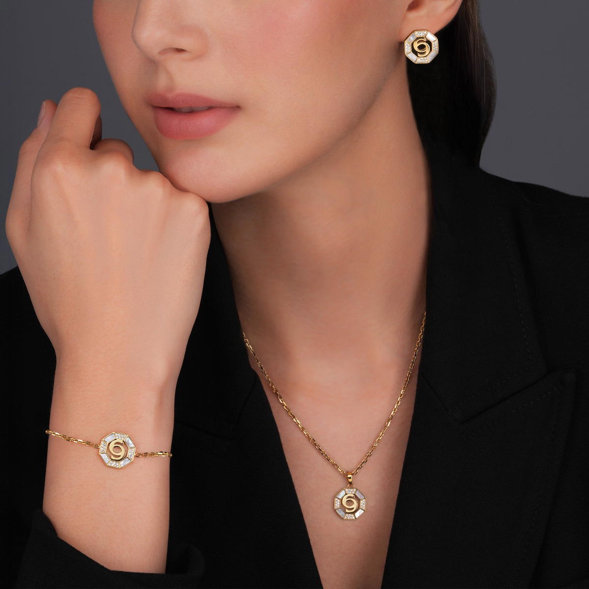 Cerruti 1881 LLEANA Ladies Gold Crystal Earrings