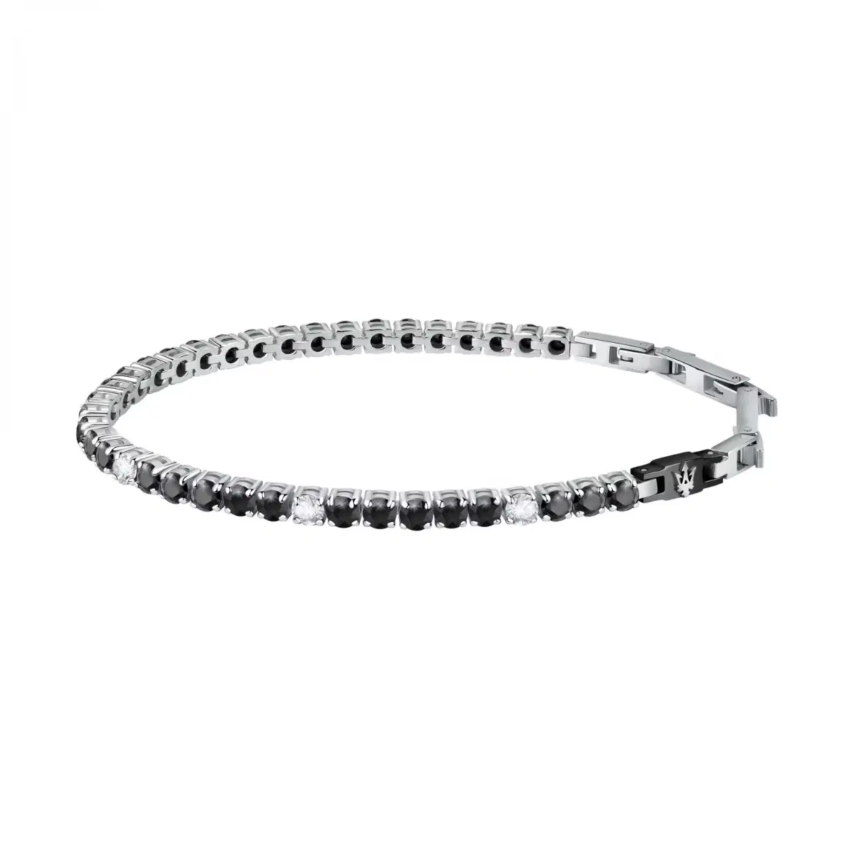 Maserati bracelet for men steel Black / Silver size 22cm