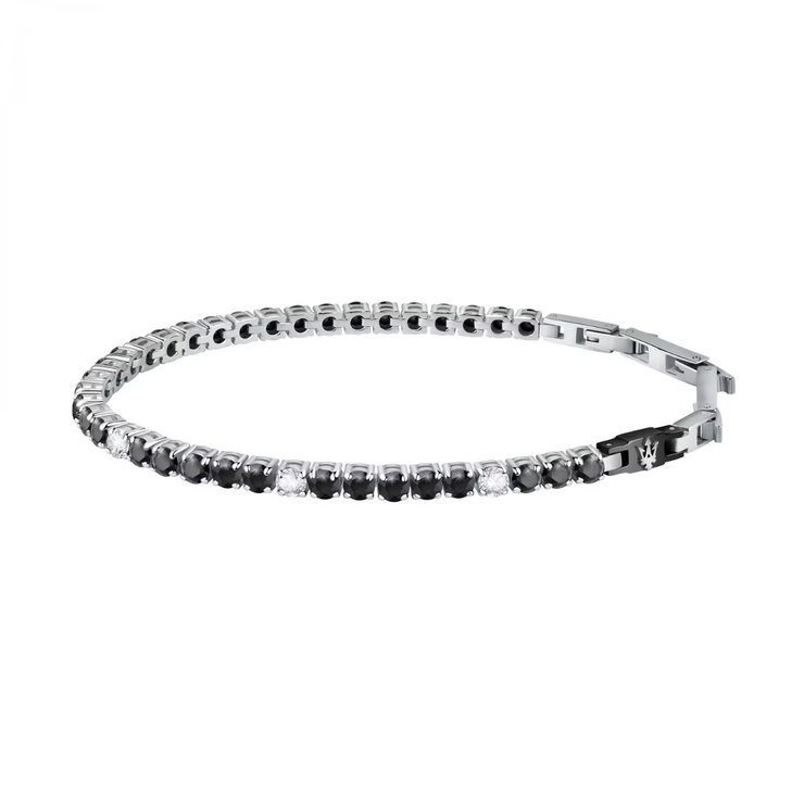 Maserati bracelet for men steel Black / Silver size 22cm